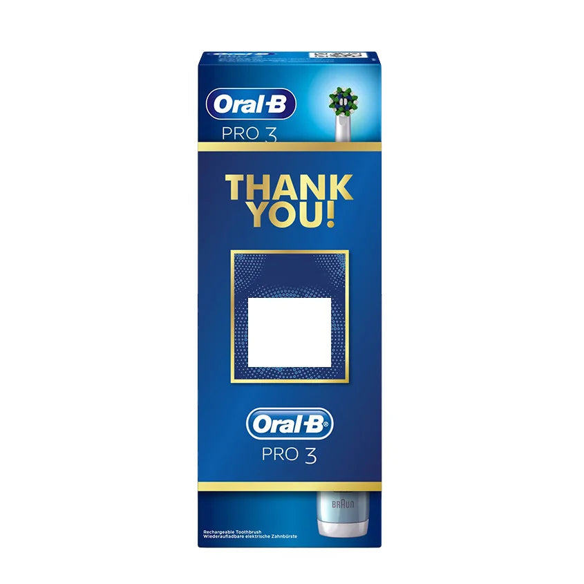 Oral B Pro 3 Electric Toothbrush with Triple Pressure Control Thank You Gift Pack