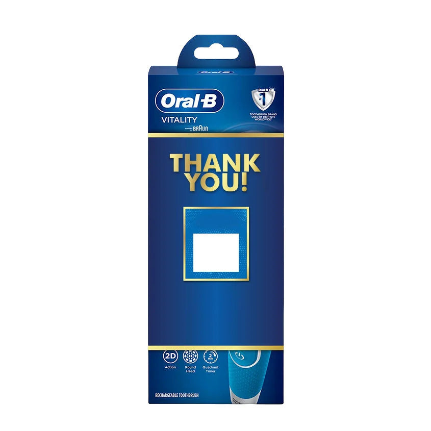 Oral B Vitality White and Clean Electric Rechargeable Toothbrush Thankyou Gift Pack