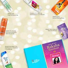 Gillette Venus + Fusion Manual Shaving & Haircare Rakhi Kit For Him And Her