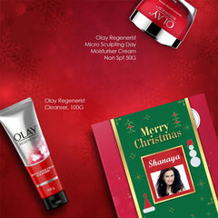 Olay Regenerist Micro Sculpting Day Moisturiser Cream Non SPF 50g with Cleanser 100g Christmas Gift Pack