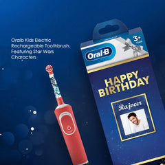 Oral-B Kids Electric Rechargeable Toothbrush Star Wars Birthday Gift Pack