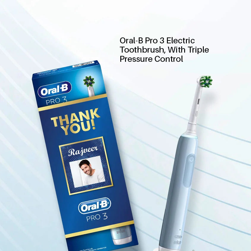 Oral B Pro 3 Electric Toothbrush with Triple Pressure Control Thank You Gift Pack