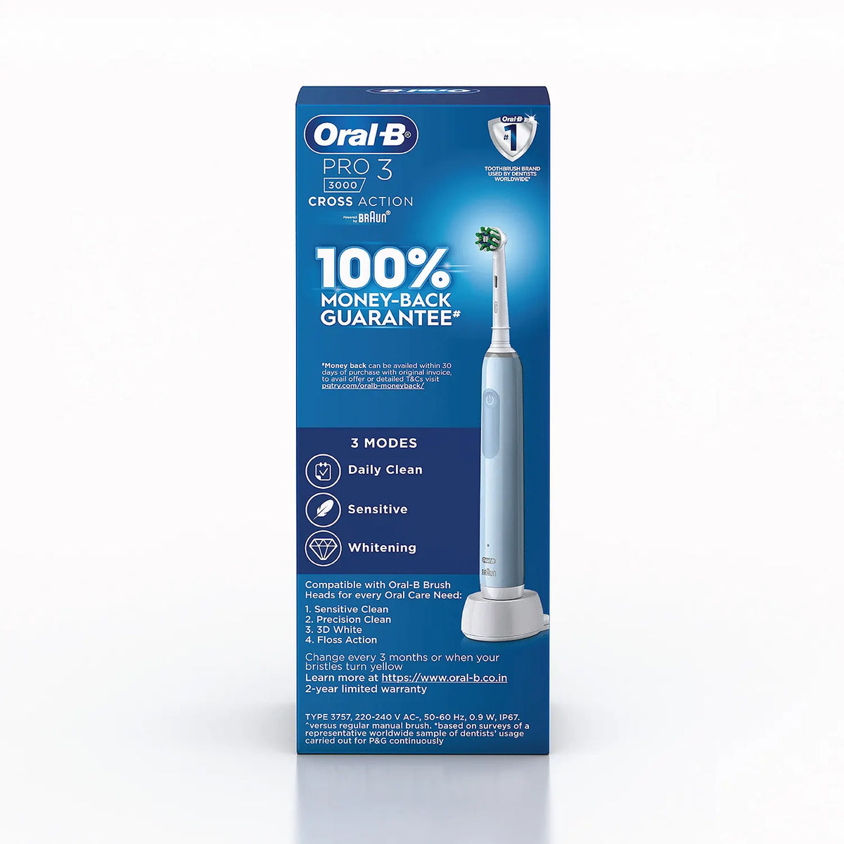 Oral B Pro 3 Electric Toothbrush with Triple Pressure Control