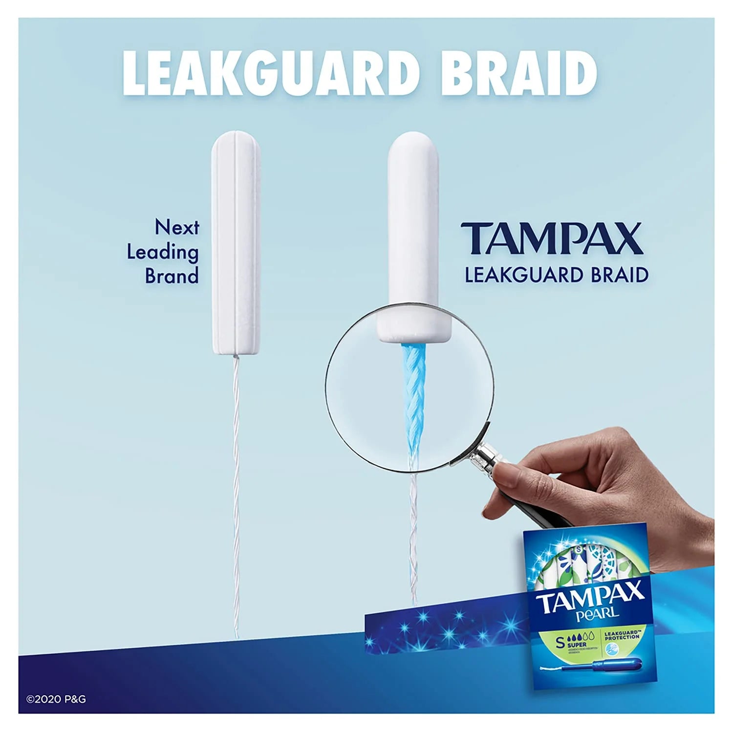 Tampax Pearl Super Plastic Tampons, 18 Count (Unscented)