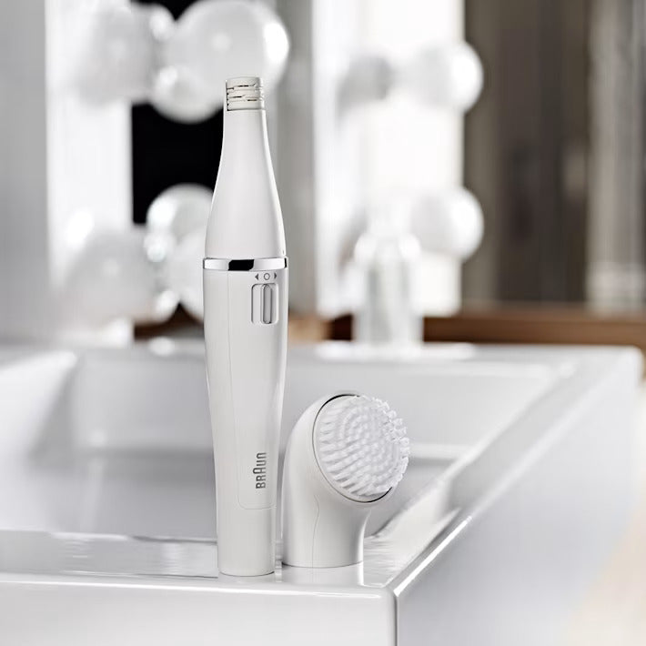 Braun Face 810 Mini Facial Epilator for Women, Cleansing Brush with Micro-Oscillations