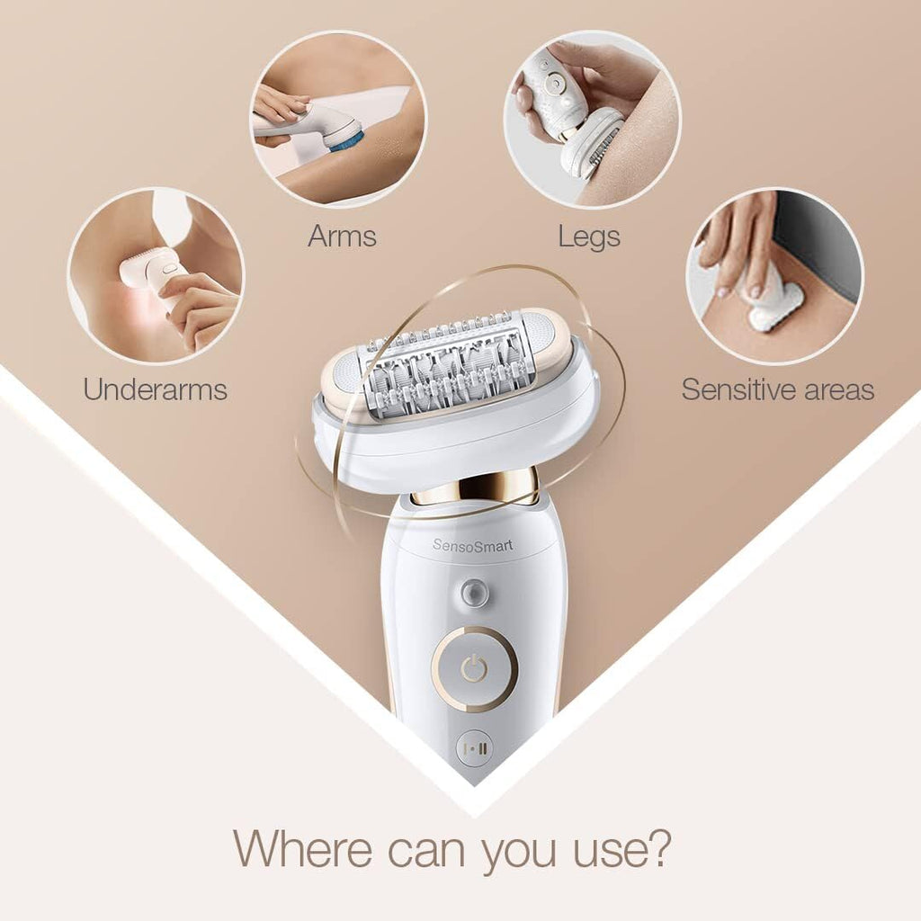 Braun Silk-Epil 9 Flex Epilator for Women with Flexible Head for Easier Hair Removal