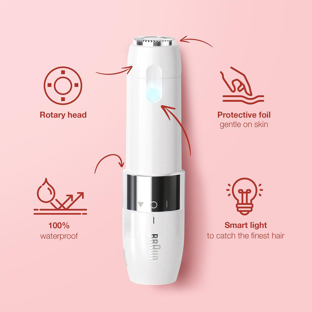 Braun Face Mini Hair Remover FS1000, Electric Facial Hair Remover for Women