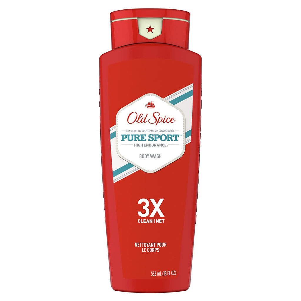 Old Spice High Endurance Pure Sport Scent Body Wash For Men, 18oz/532ml