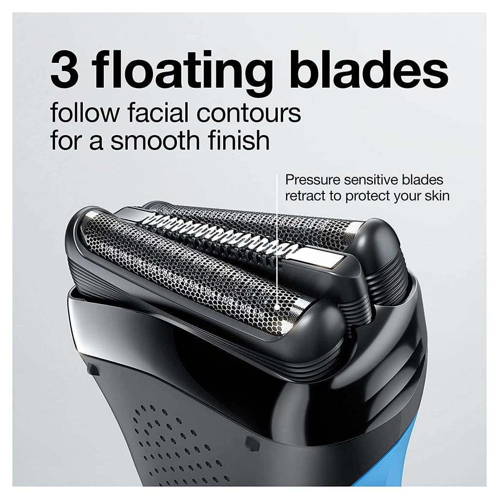 Braun Series 3 310s Electric Shaver for Men, Wet & Dry Shave, Rechargeable, Sensitive Skin Comfort