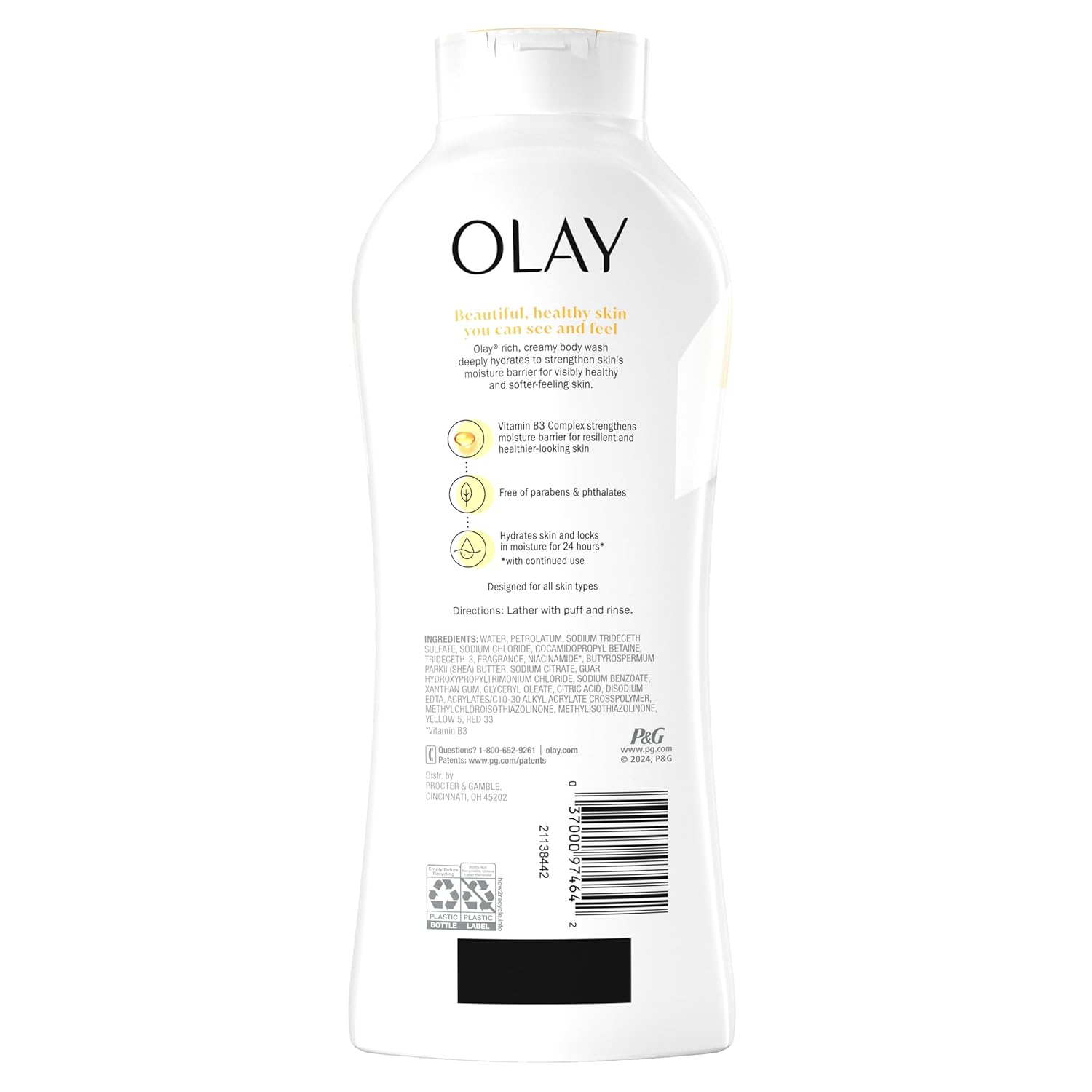 Olay Ultra Moisture Shea Butter Body Wash, 22 oz/650ml