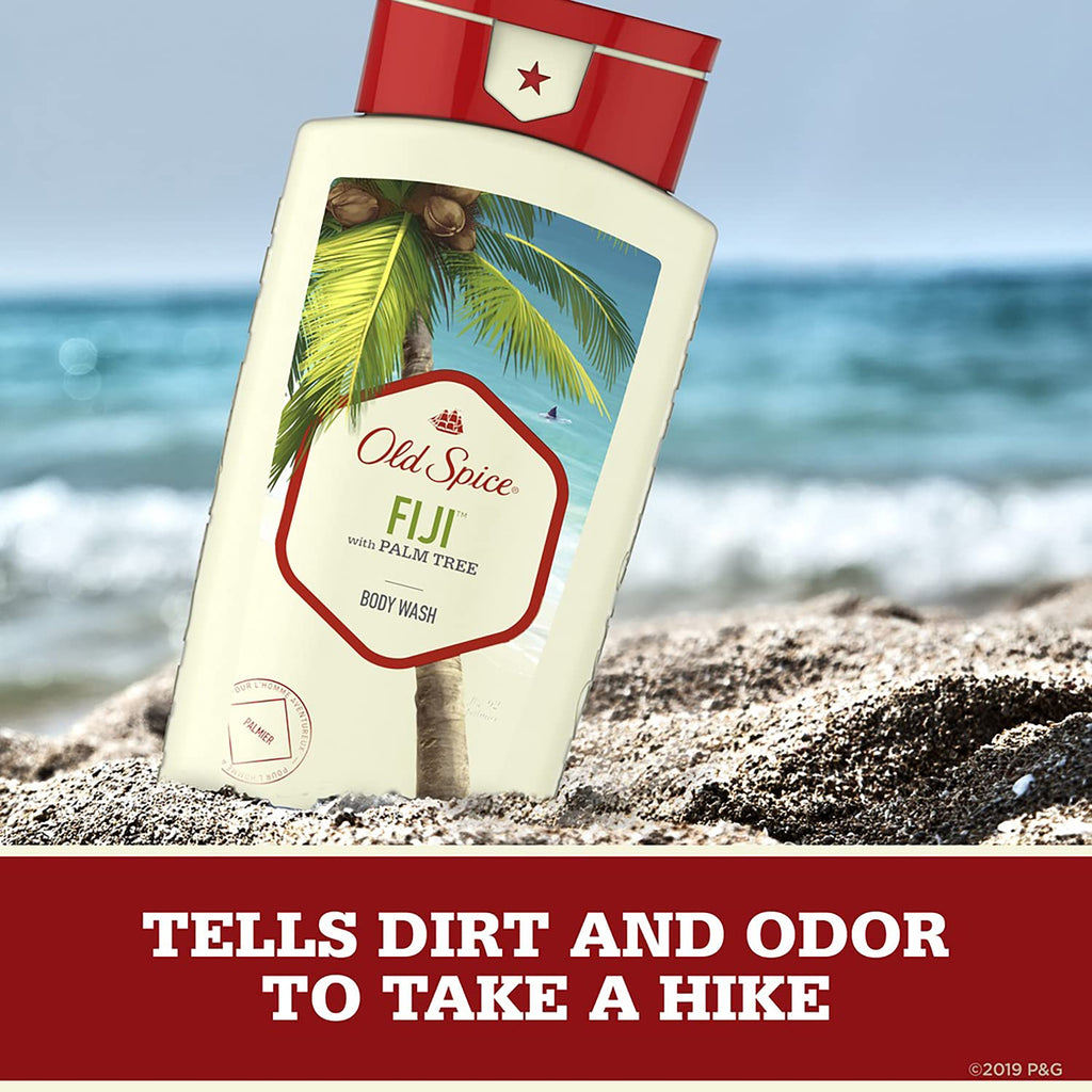 Old Spice Fresher Fiji Scent Body Wash For Men, 16fl oz/473ml