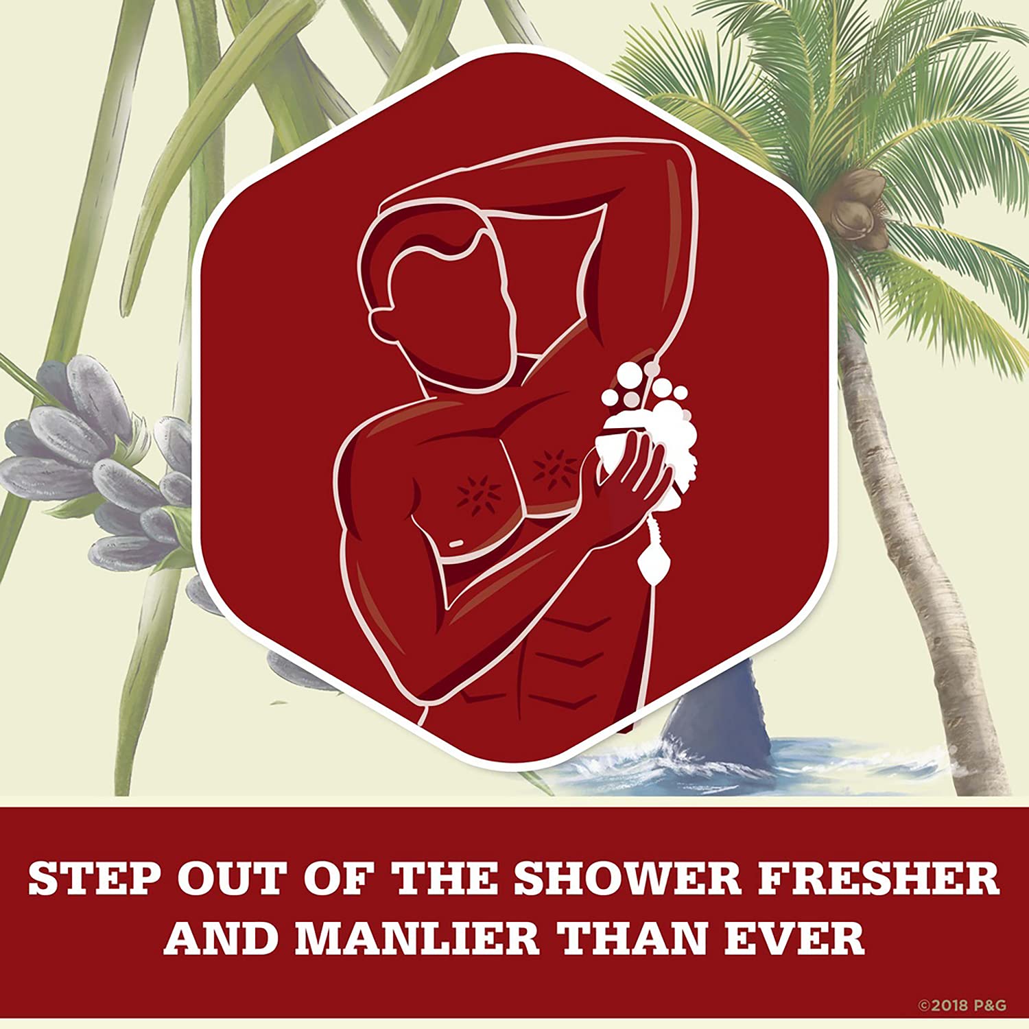 Old Spice Fresher Fiji Scent Body Wash For Men, 16fl oz/473ml