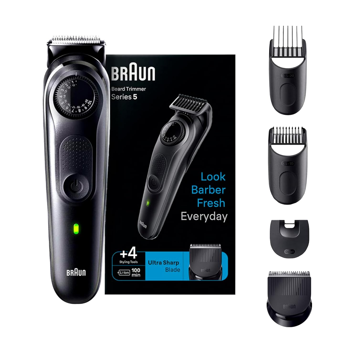 Braun BT5410 Beard Trimmer for Men, Lifetime Sharp Blades