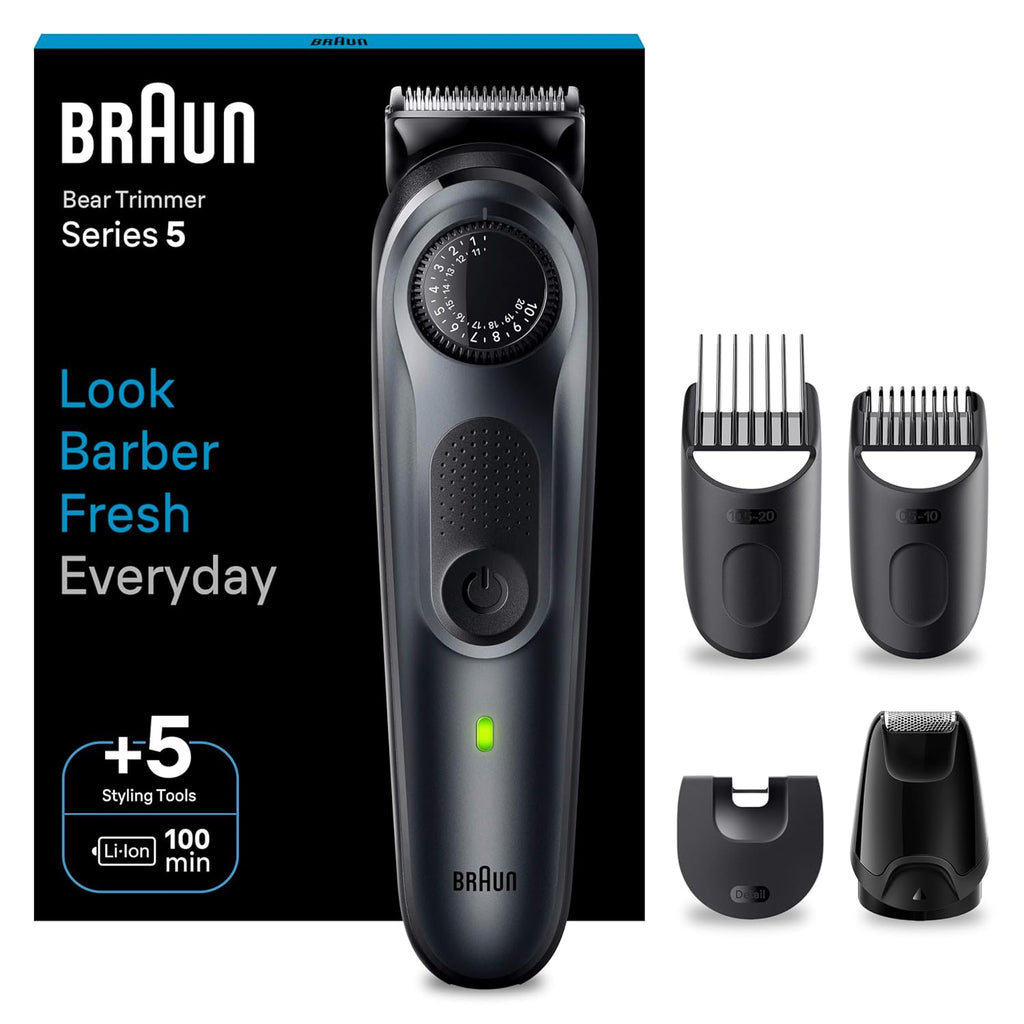 Braun Beard Trimmer 5, BT5420, Beard Trimmer for Men