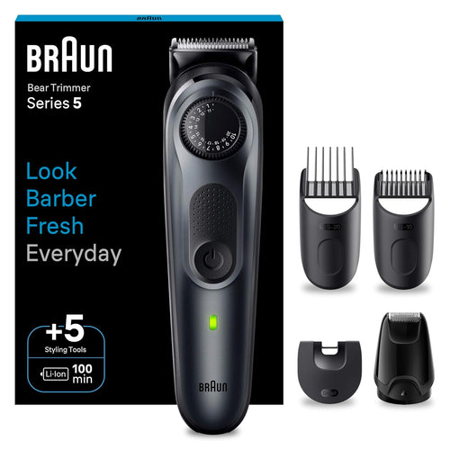 Braun Beard Trimmer 5, BT5420, Beard Trimmer for Men
