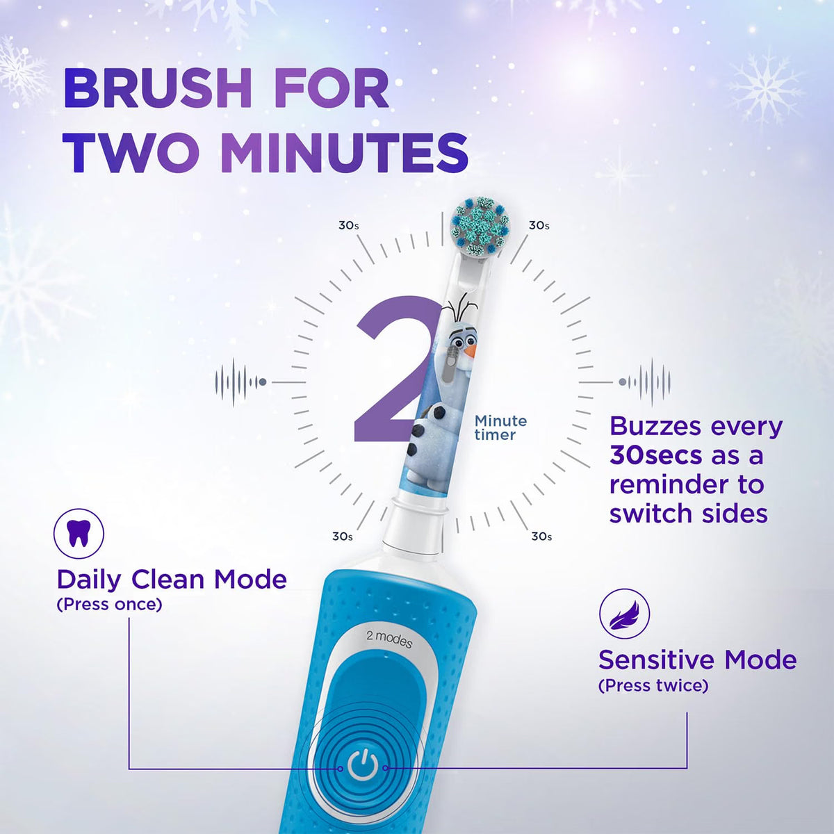 Oral-B Kids Electric Rechargeable Toothbrush Frozen Birthday Gift Pack