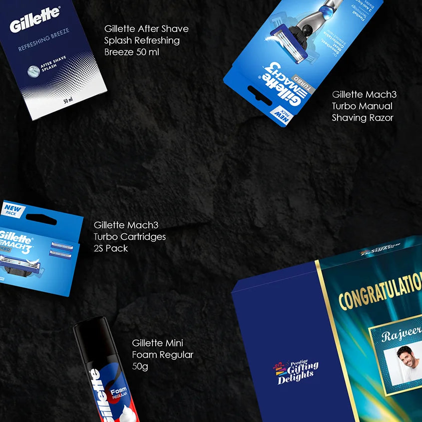 Gillette Mach3 Turbo Congratulations Gift Pack