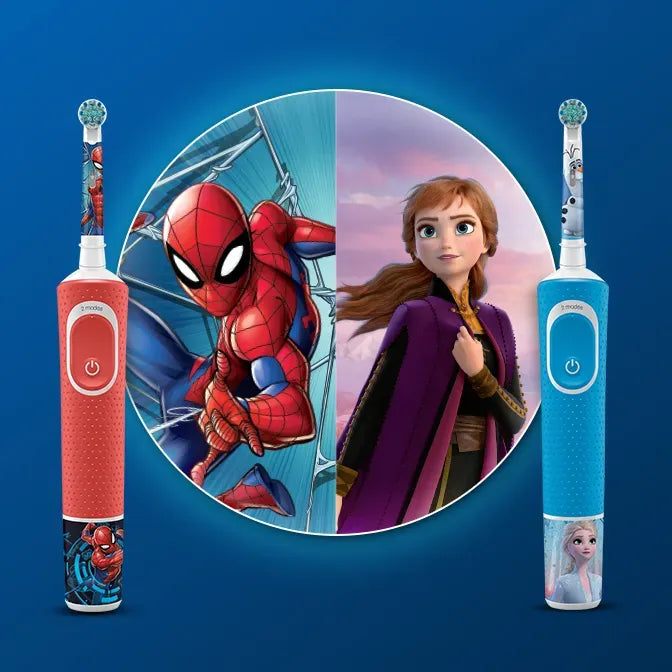 Oral B Kids Electric Rechargeable Toothbrush, Featuring Spiderman Characters Birthday Gift Pack
