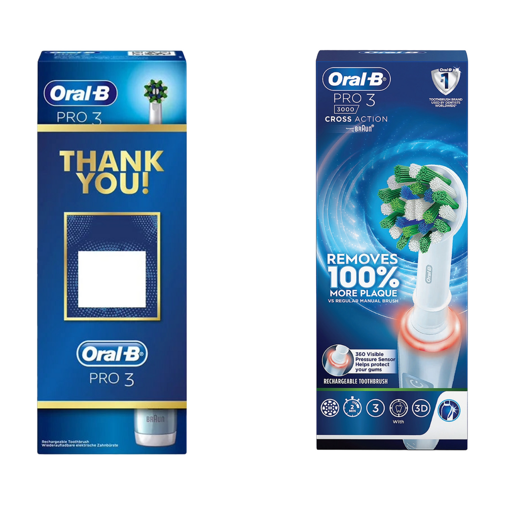 Oral B Pro 3 Electric Toothbrush with Triple Pressure Control Thank You Gift Pack