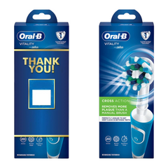 Oral B Vitality White and Clean Electric Rechargeable Toothbrush Thankyou Gift Pack