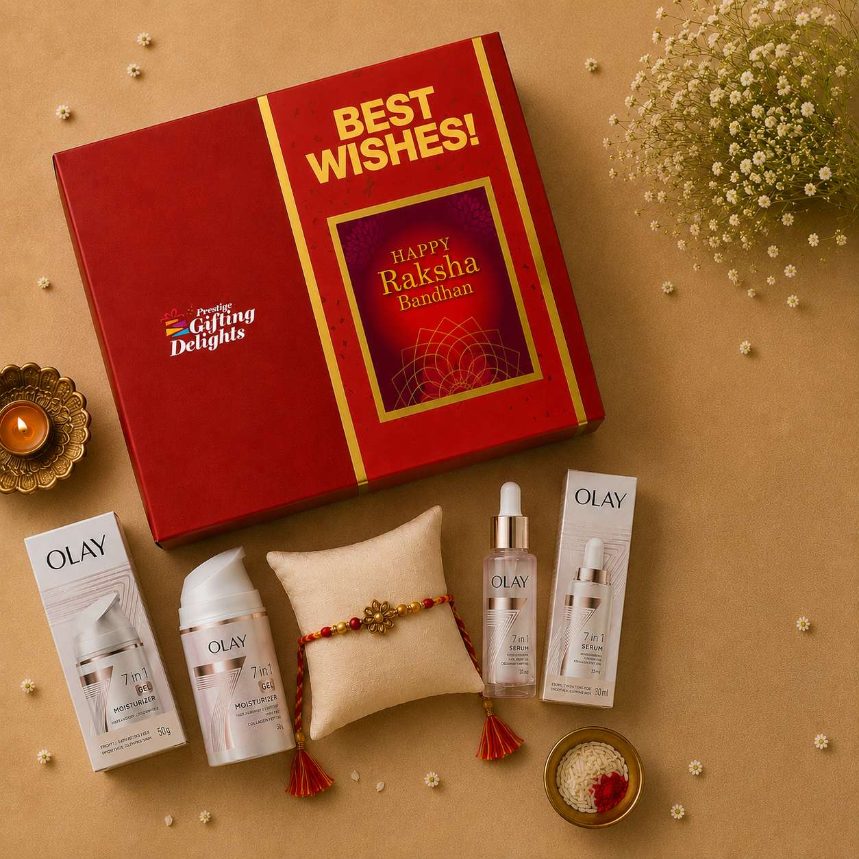 Main Character Glow Rakhi Gift Pack for Sister