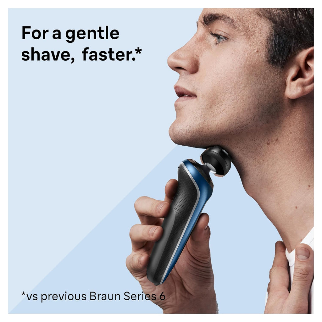 Braun Electric Shaver for Men, Series 6 61-N1000S SensoFlex Wet & Dry Foil Shaver For Men (Grey)