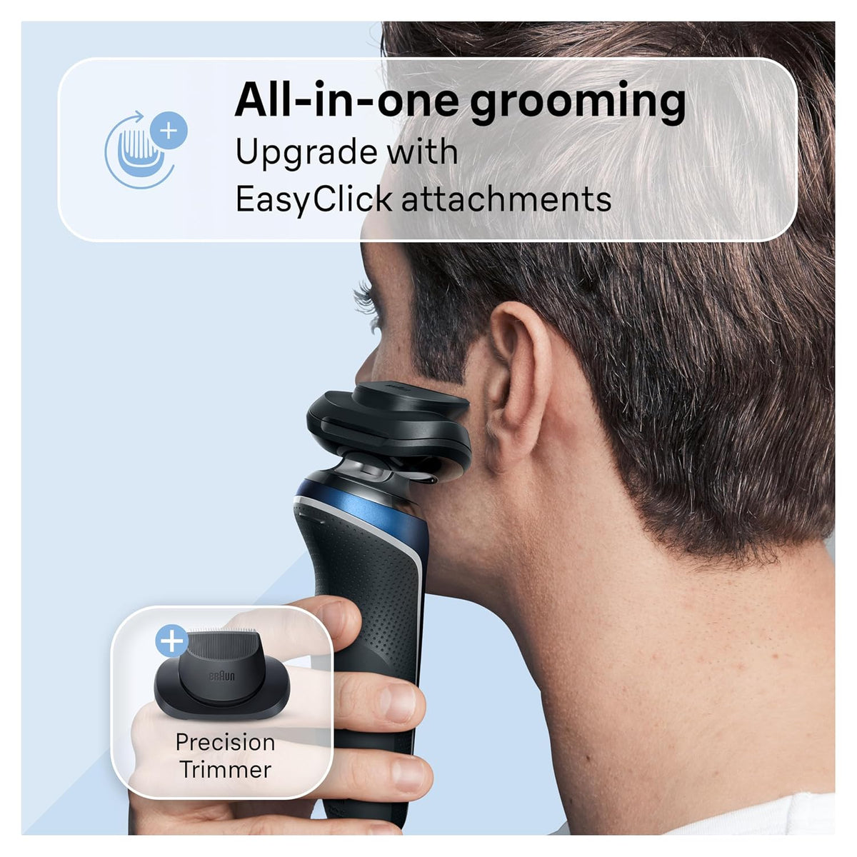 Braun Electric Shaver for Men, Series 6 61-N1000S SensoFlex Wet & Dry Foil Shaver For Men (Grey)