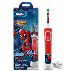 Oral B Kids Electric Rechargeable Toothbrush, Featuring Spiderman Characters Birthday Gift Pack