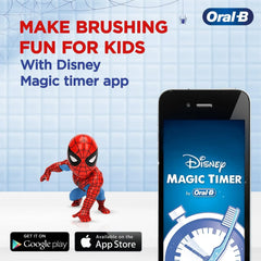 Oral B Kids Electric Rechargeable Toothbrush, Featuring Spiderman Characters