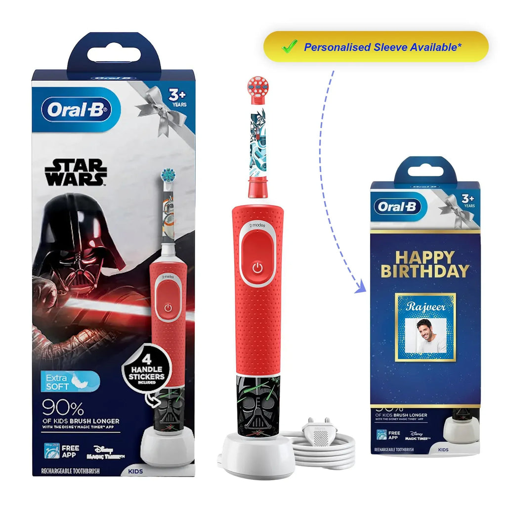 Oral-B Kids Electric Rechargeable Toothbrush Star Wars Birthday Gift Pack