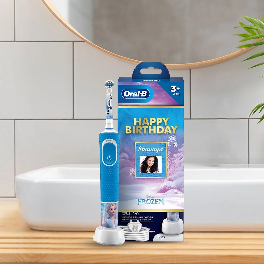 Oral-B Kids Electric Rechargeable Toothbrush Frozen Birthday Gift Pack