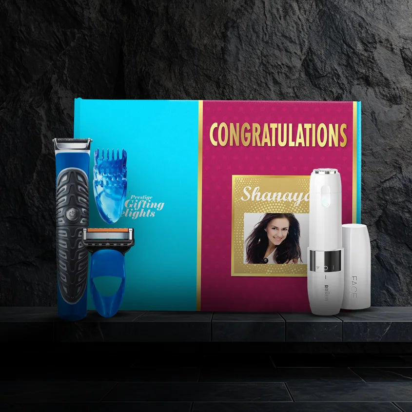 Gillette & Braun Trimmers Congratulations Gift Set