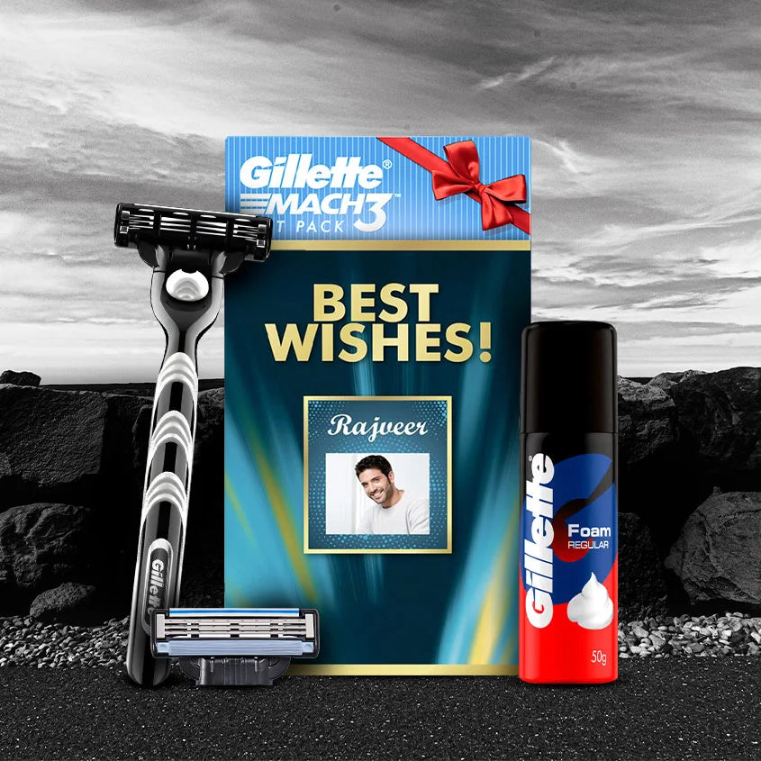 Gillette Mach3 Mini Foam Best Wishes Gift Pack