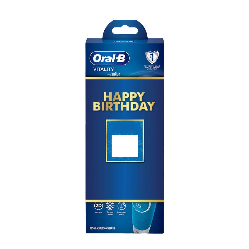 Oral B Vitality White and Clean Electric Rechargeable Toothbrush Birthday Gift Pack