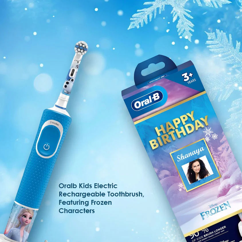 Oral-B Kids Electric Rechargeable Toothbrush Frozen Birthday Gift Pack