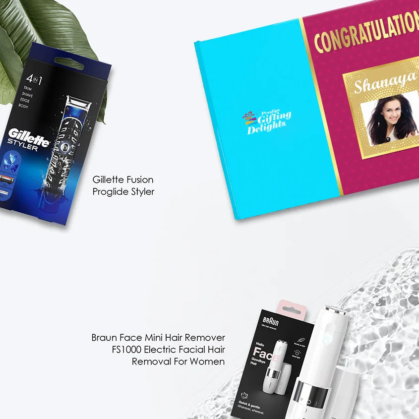 Gillette & Braun Trimmers Congratulations Gift Set