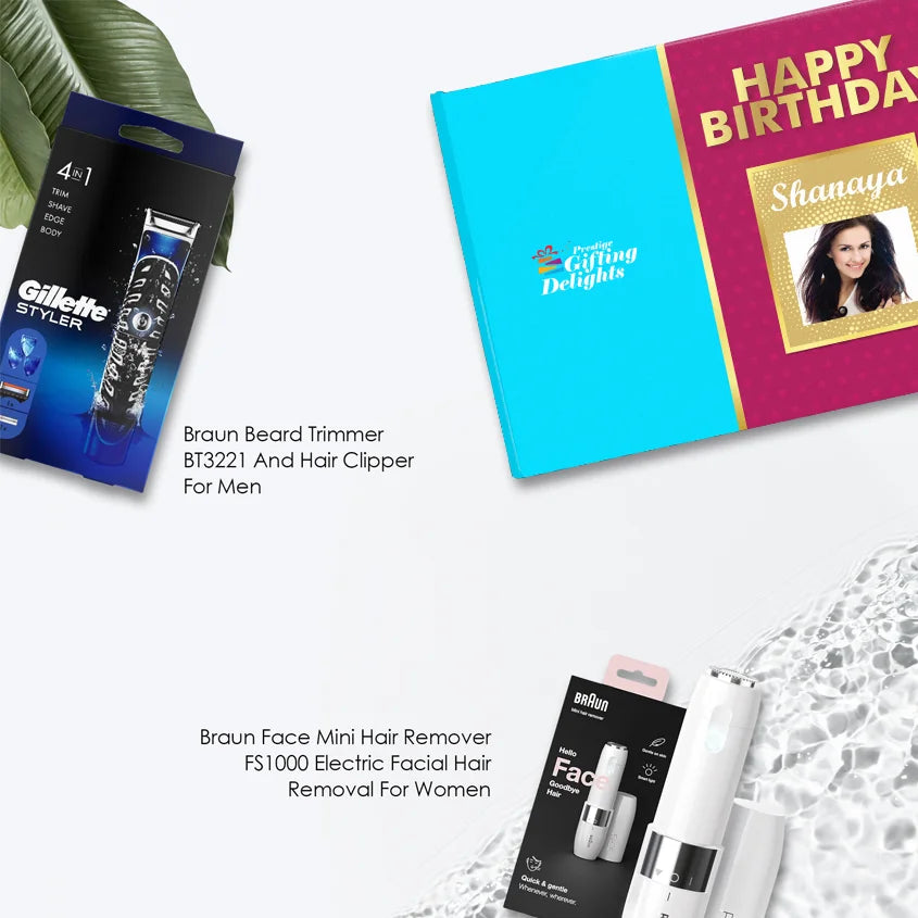 Gillette & Braun Trimmers Birthday Gift Set
