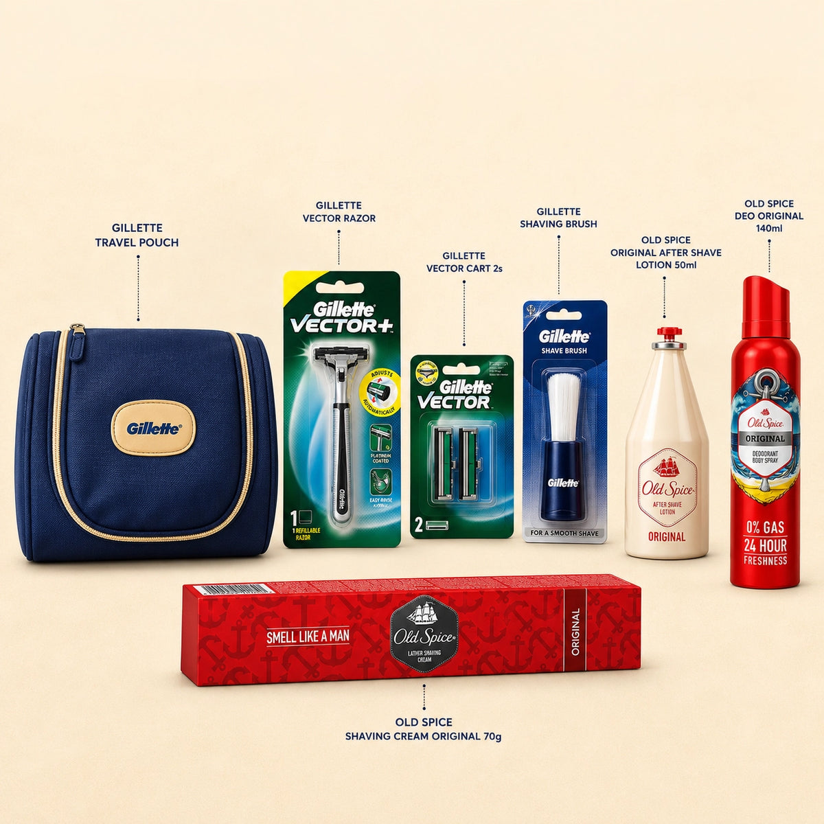 Gillette Vector travel kit