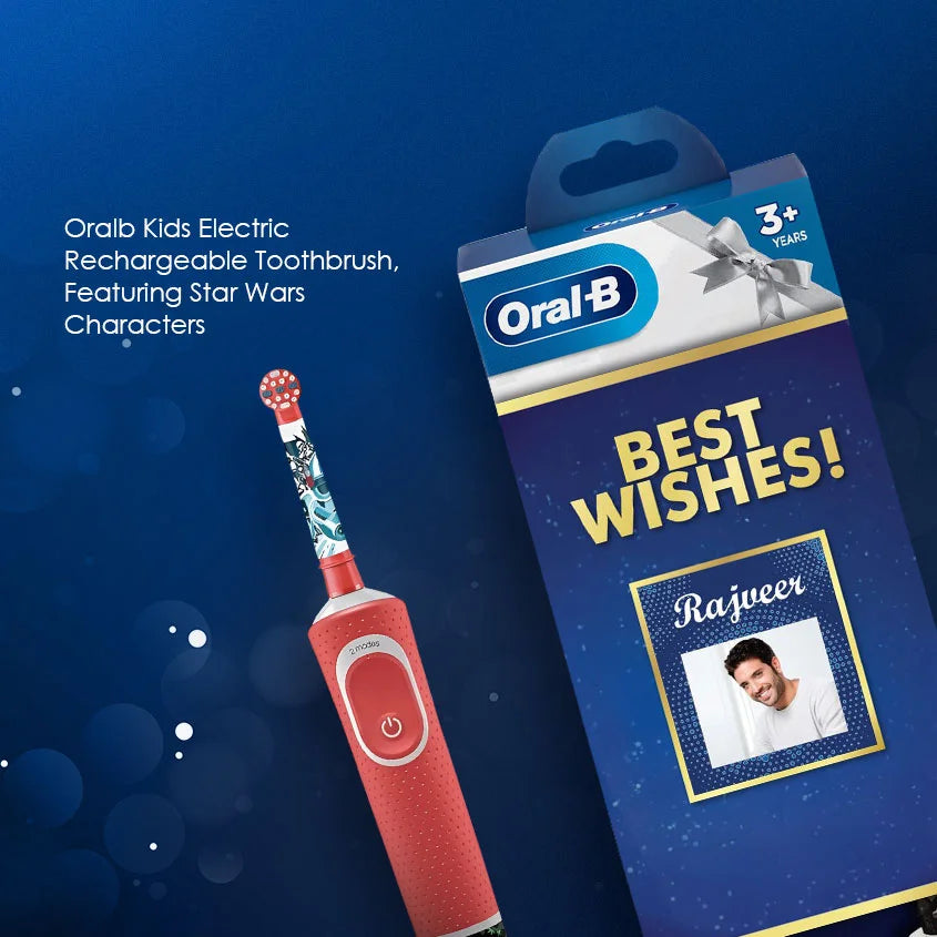 Oral-B Kids Electric Rechargeable Toothbrush Star Wars Best Wishes Gift Pack