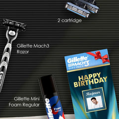 Gillette Mach3 Mini Foam Birthday Gift Pack