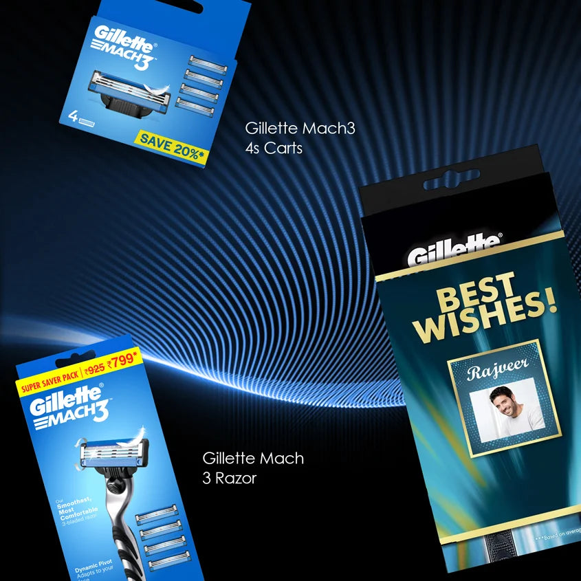 Gillette Mach3 Razor Super Saver Best Wishes Gift Pack