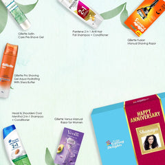 Gillette Venus + Fusion Manual Shaving & Haircare Anniversary Kit For Him And Her
