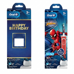 Oral B Kids Electric Rechargeable Toothbrush, Featuring Spiderman Characters Birthday Gift Pack