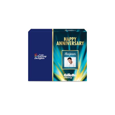 Gillette Mach3 Turbo Sensitive Soothing Happy Anniversary Gift Pack