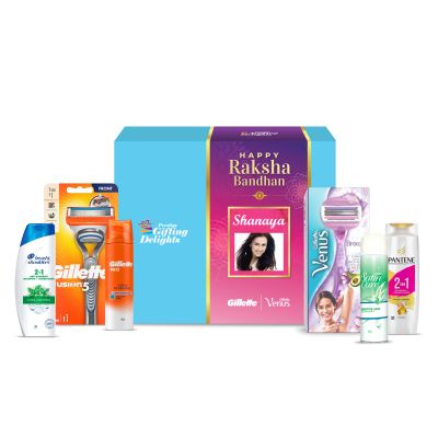 Gillette Venus + Fusion Manual Shaving & Haircare Rakhi Kit For Him And Her