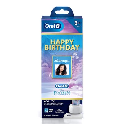 Oral-B Kids Electric Rechargeable Toothbrush Frozen Birthday Gift Pack