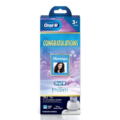 Oral-B Kids Electric Rechargeable Toothbrush Frozen Congratulation Gift Pack