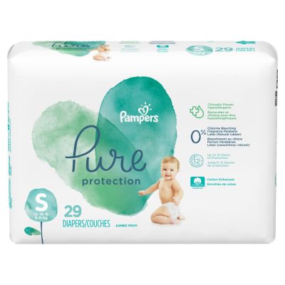 Pampers Pure Protection Baby Diapers, Small Size Taped Diapers, (S) 29