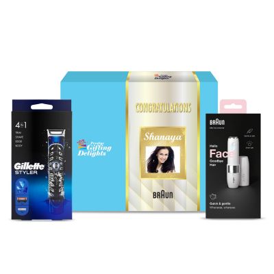 Gillette & Braun Trimmers Congratulations Gift Set