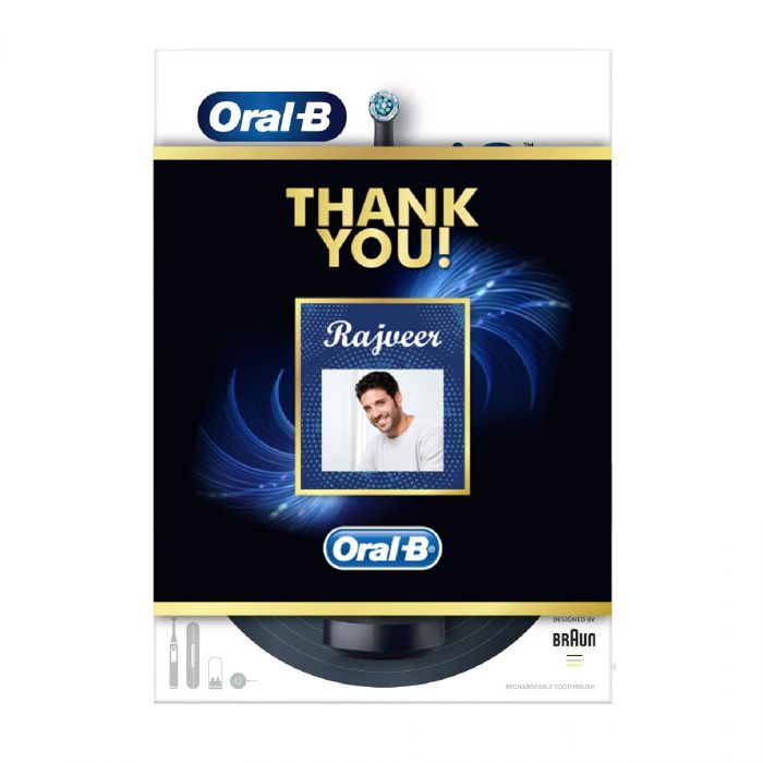 Oral-B iO8 Black Ultimate Clean Electric Toothbrush with a Travel Case Thank You Gift Pack